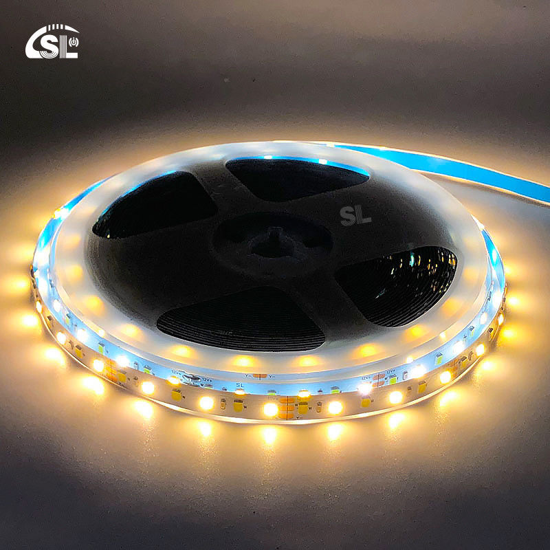 Dubbelkleurige LED-lichtstroken SMD 2835 120D 8mm 1200-1600LM 2700K-6500K 35Koper Ra70