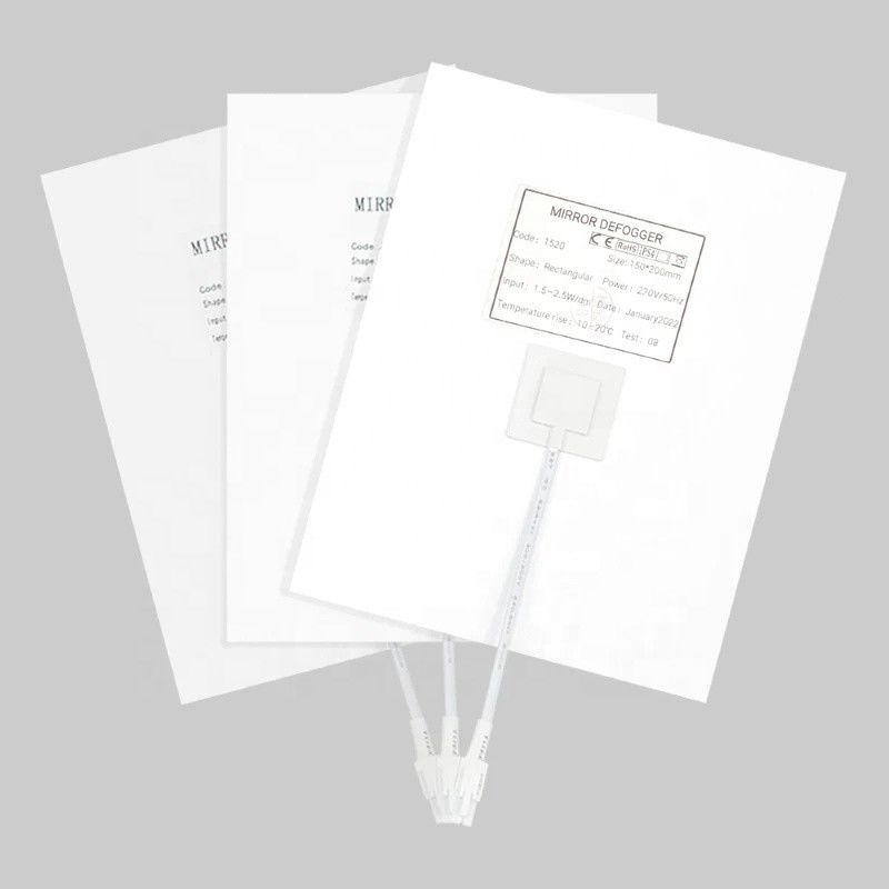 Vierkante vorm verlichte anti mist film voor badkamer spiegel 300mm*500mm 220-240V/50-60HZ