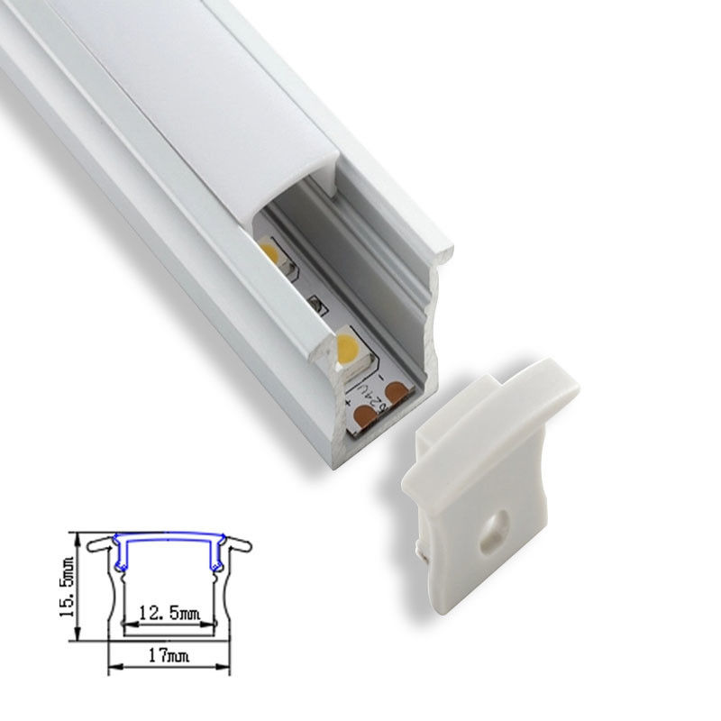 17x8 mm wandmontage plat LED aluminium profiel voor huisversiering en keukenverlichting